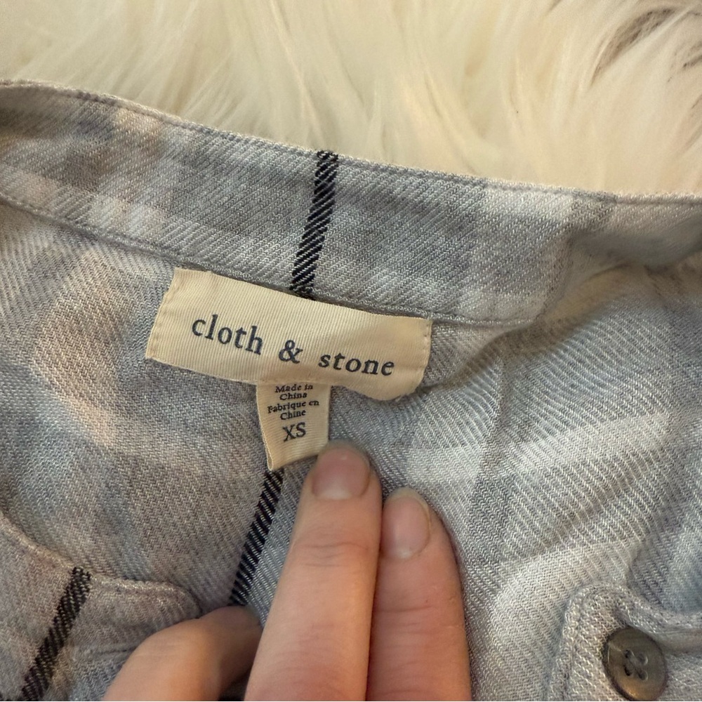 Anthropologie Cloth & Stone Soft Plaid Flannel Swing Tunic - Picture 6 of 8